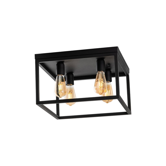 Opviq Kafes - 13743 Lámpara de araña de metal Negro